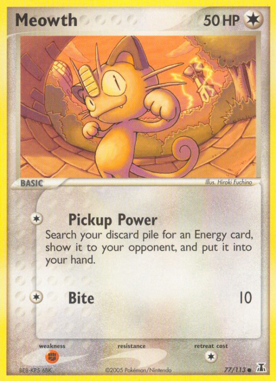 Meowth 77/113 EX Delta Species