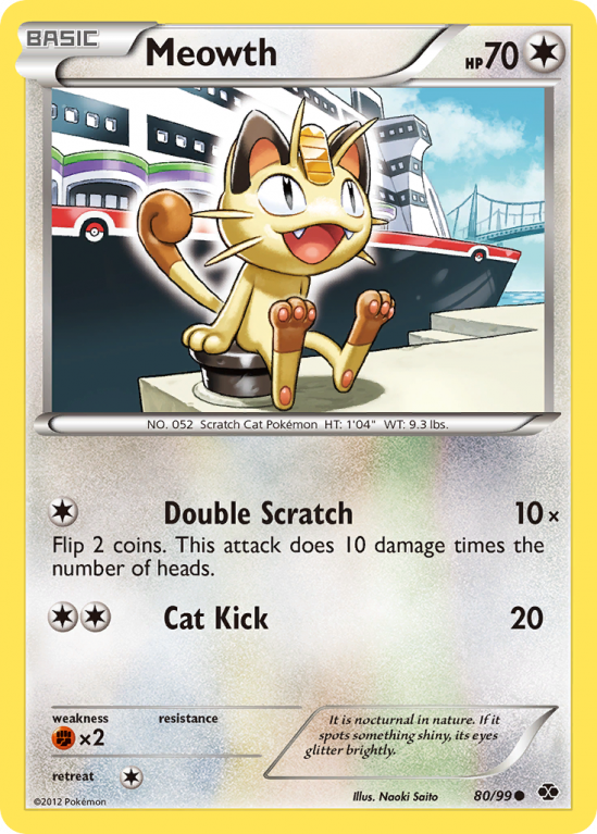 Meowth 80/99 Black & White Next Destinies