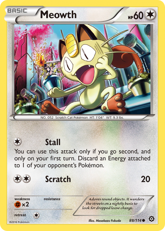 Meowth 88/114 XY Steam Siege