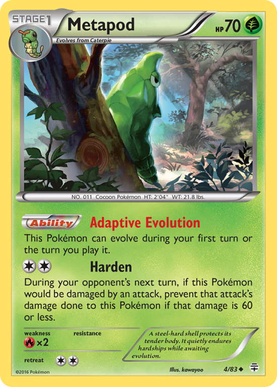 Metapod 4/115 XY Generations