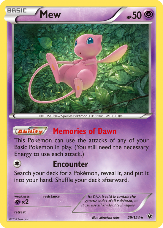 Mew 29/124 XY Fates Collide