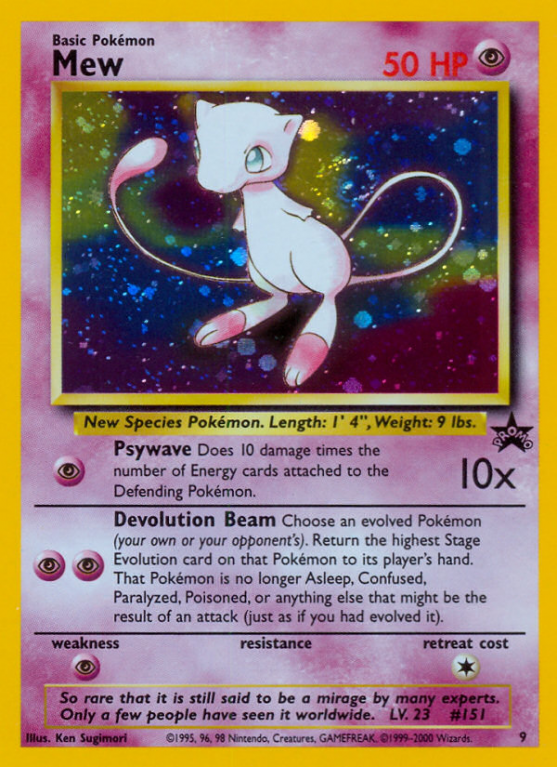 Mew 9/53 Base Wizards Black Star Promos