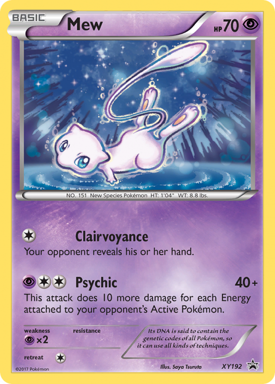 Mew XY192/183 XY XY Black Star Promos