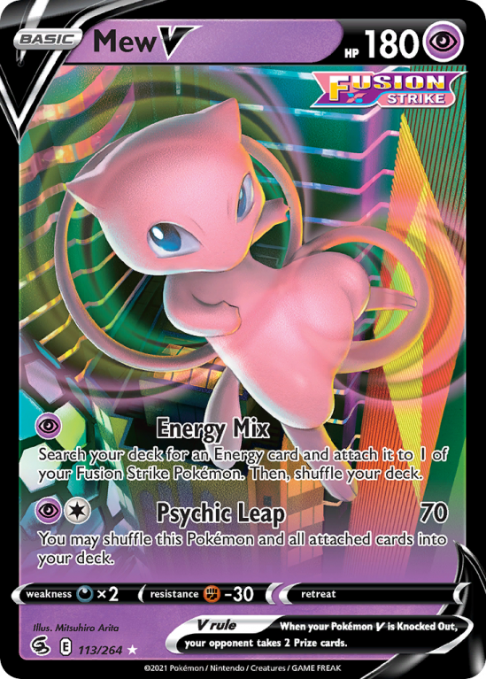 Mew V 113/264 Sword & Shield Fusion Strike