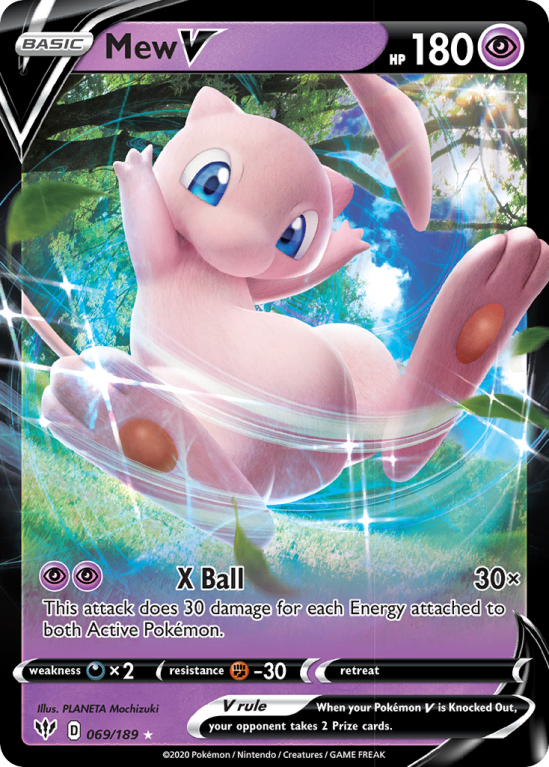 Mew V 69/189 Sword & Shield Darkness Ablaze