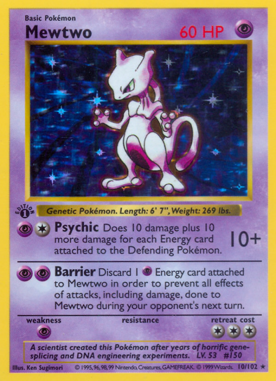 Mewtwo 10/102 Base Base Set