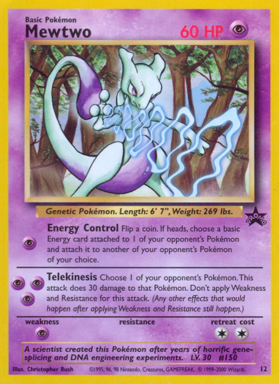 Mewtwo 12/53 Base Wizards Black Star Promos