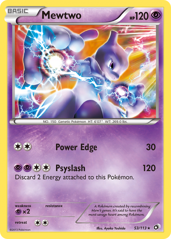 Mewtwo 53/113 Black & White Legendary Treasures