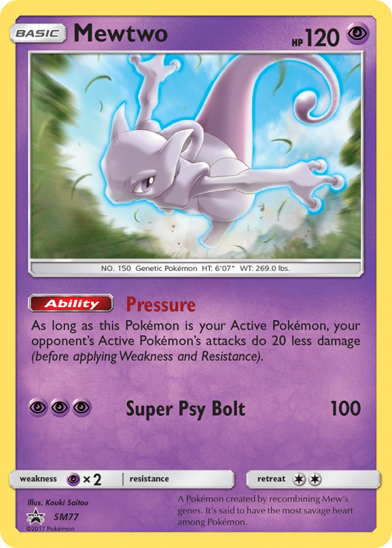 Mewtwo SM77/156 Sun & Moon SM Black Star Promos