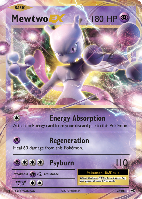 Mewtwo-EX 52/108 XY Evolutions