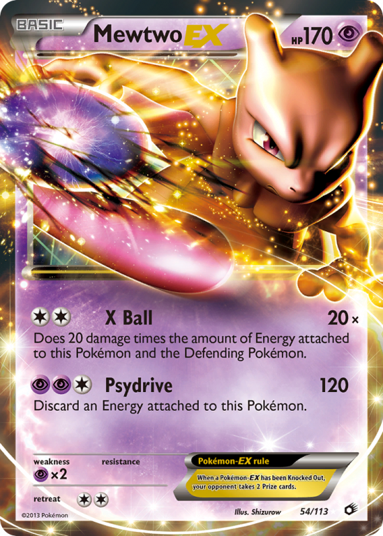 Mewtwo-EX 54/113 Black & White Legendary Treasures