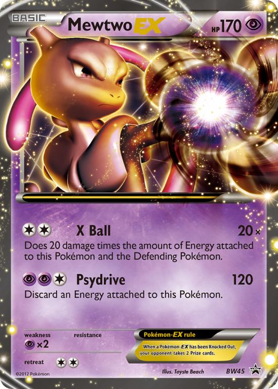 Mewtwo-EX BW45/101 Black & White BW Black Star Promos