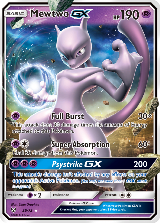 Mewtwo-GX 39/73 Sun & Moon Shining Legends
