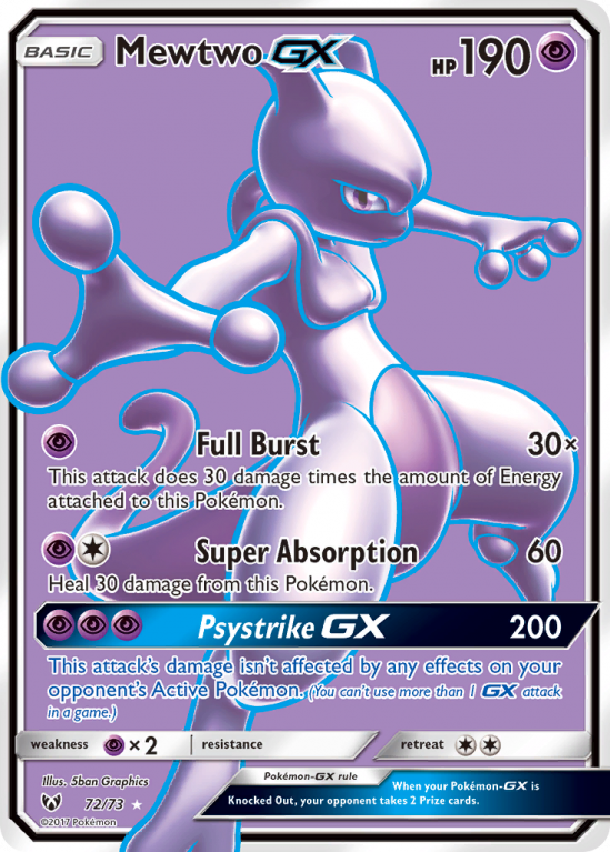 Mewtwo-GX 72/73 Sun & Moon Shining Legends