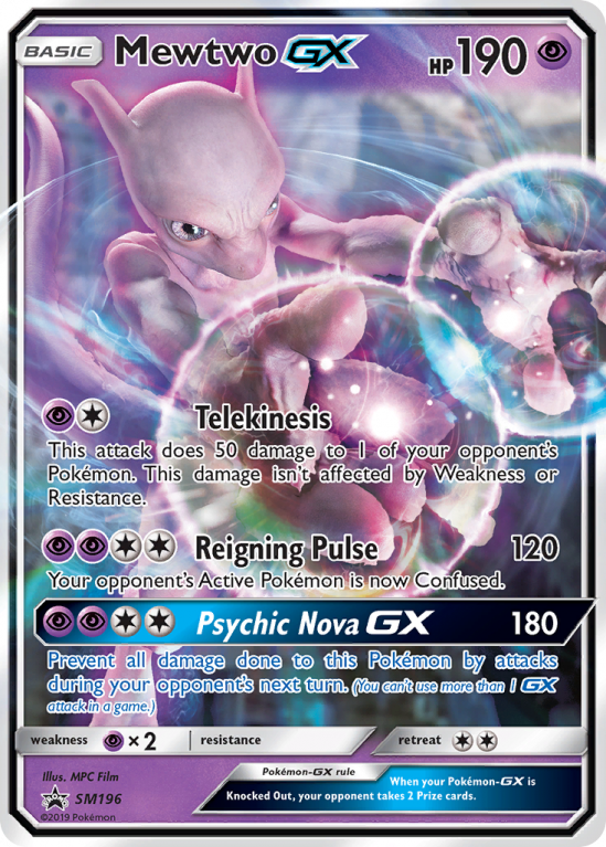 Mewtwo-GX SM196/156 Sun & Moon SM Black Star Promos