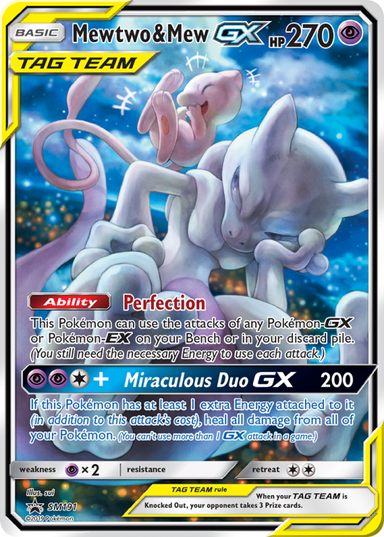 Mewtwo & Mew-GX SM191/156 Sun & Moon SM Black Star Promos