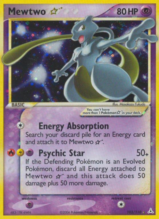 Mewtwo Star 103/110 EX Holon Phantoms
