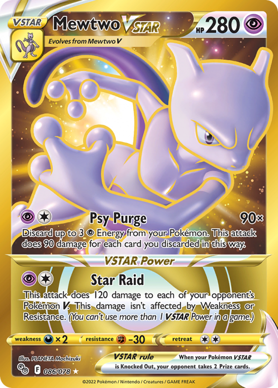 Mewtwo VSTAR 86/78 Sword & Shield Pokémon GO