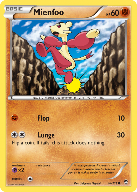 Mienfoo 56/111 XY Furious Fists