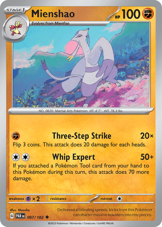 Mienshao 97/182 Scarlet & Violet Paradox Rift