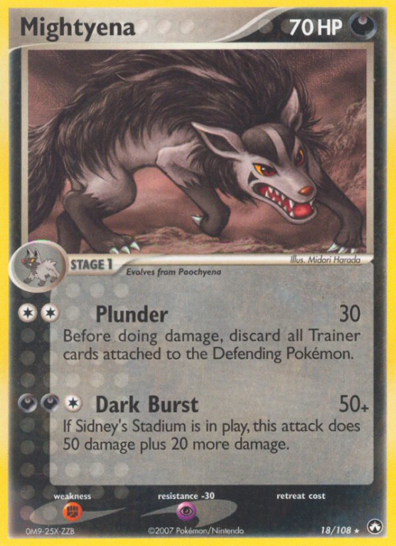 Mightyena 18/108 EX Power Keepers