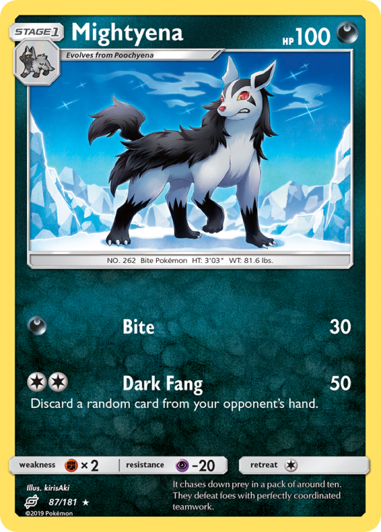 Mightyena 87/181 Sun & Moon Team Up