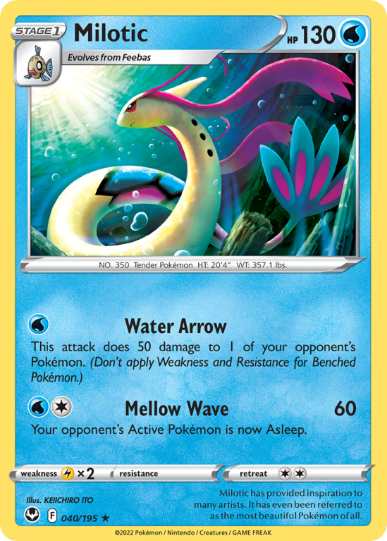 Milotic 40/195 Sword & Shield Silver Tempest