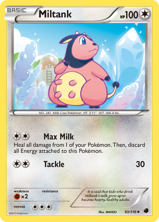 Miltank 93/116 Black & White Plasma Freeze
