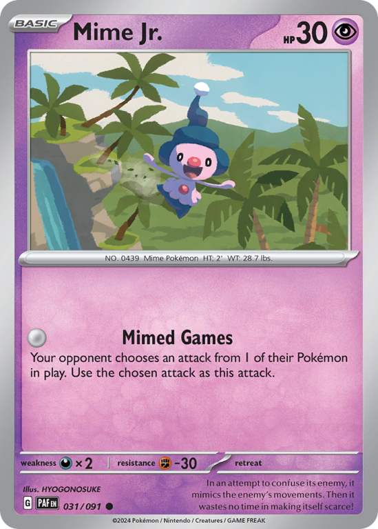 Mime Jr. 31/91 Scarlet & Violet Paldean Fates
