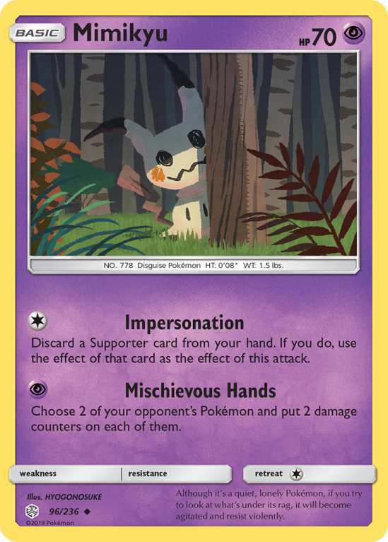 Mimikyu 96/236 Sun & Moon Cosmic Eclipse