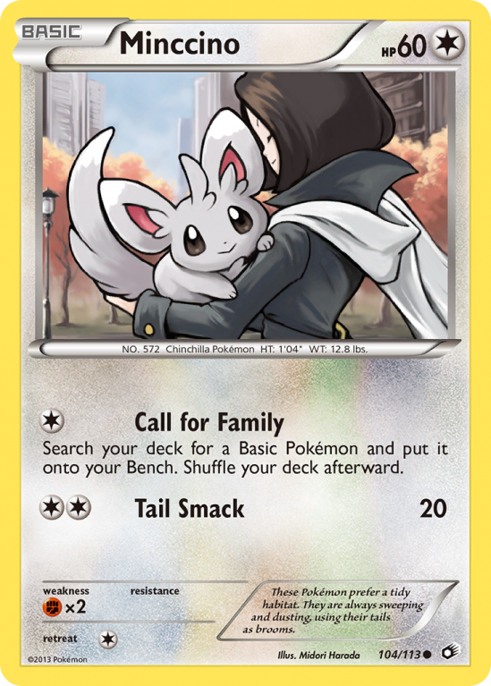 Minccino 104/113 Black & White Legendary Treasures