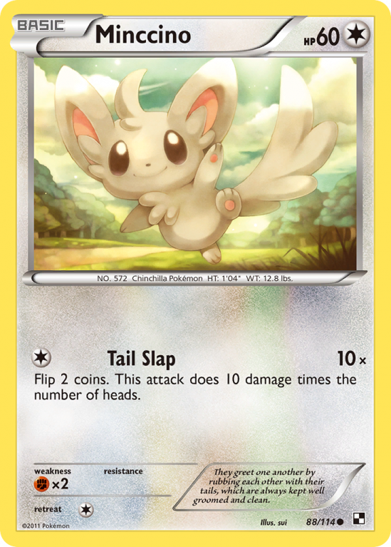 Minccino 88/114 Black & White Black & White
