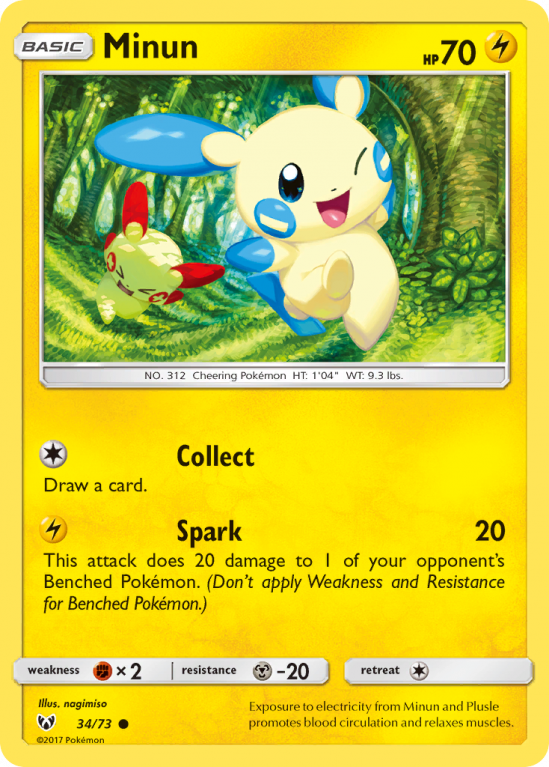 Minun 34/73 Sun & Moon Shining Legends