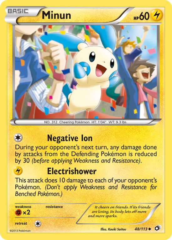Minun 48/113 Black & White Legendary Treasures