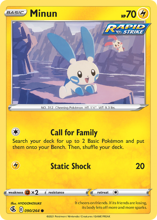 Minun 90/264 Sword & Shield Fusion Strike