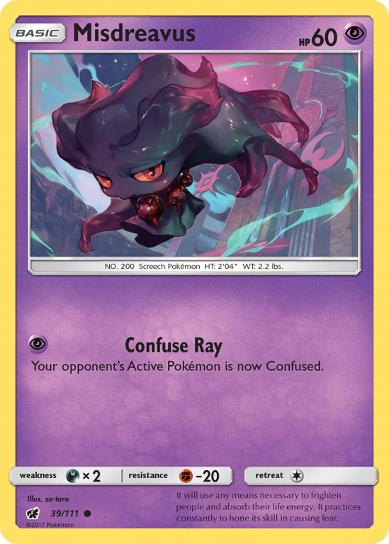Misdreavus 39/111 Sun & Moon Crimson Invasion