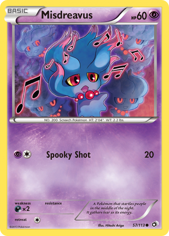Misdreavus 57/113 Black & White Legendary Treasures