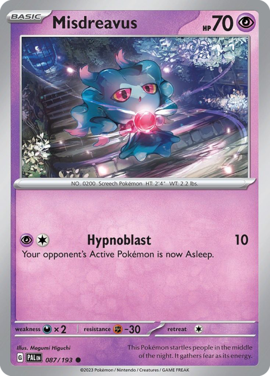Misdreavus 87/193 Scarlet & Violet Paldea Evolved