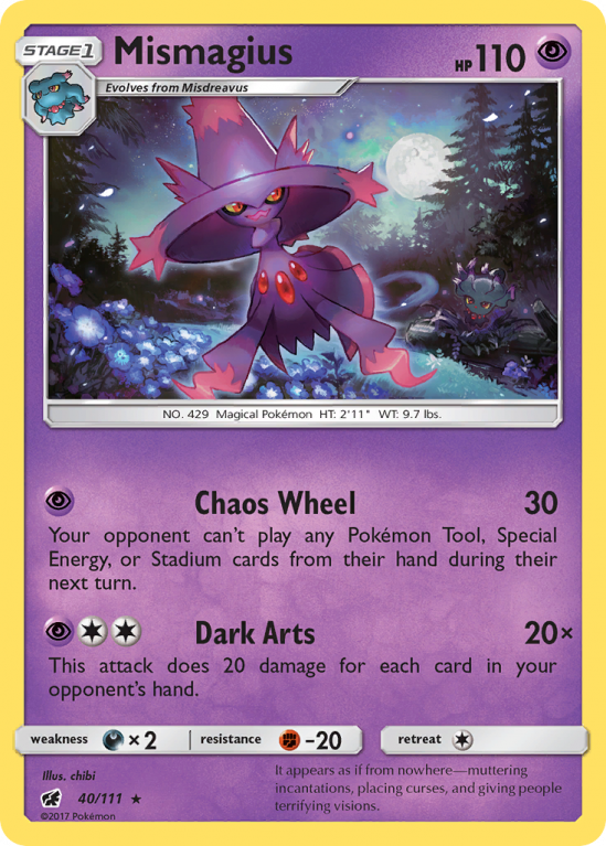 Mismagius 40/111 Sun & Moon Crimson Invasion