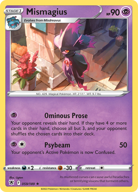 Mismagius 59/189 Sword & Shield Astral Radiance