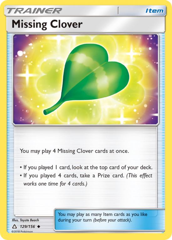 Missing Clover 129/156 Sun & Moon Ultra Prism