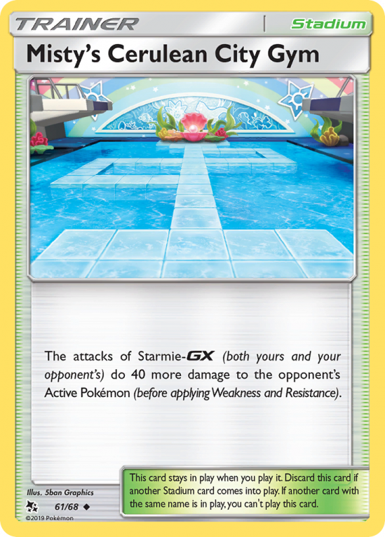 Misty's Cerulean City Gym 61/68 Sun & Moon Hidden Fates