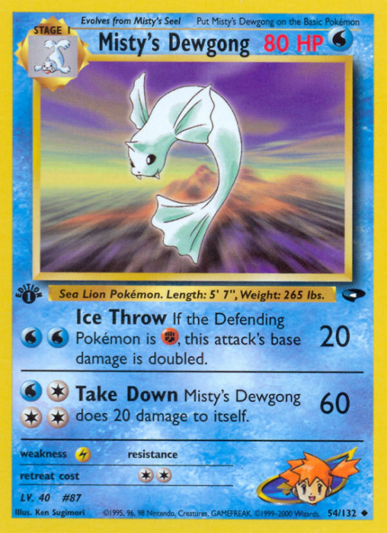 Misty's Dewgong 54/132 Gym Gym Challenge