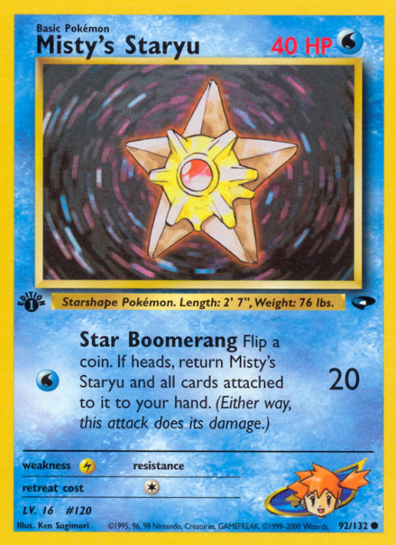 Misty's Staryu 92/132 Gym Gym Challenge