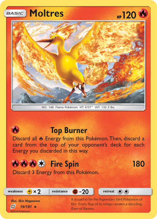 Moltres 19/181 Sun & Moon Team Up