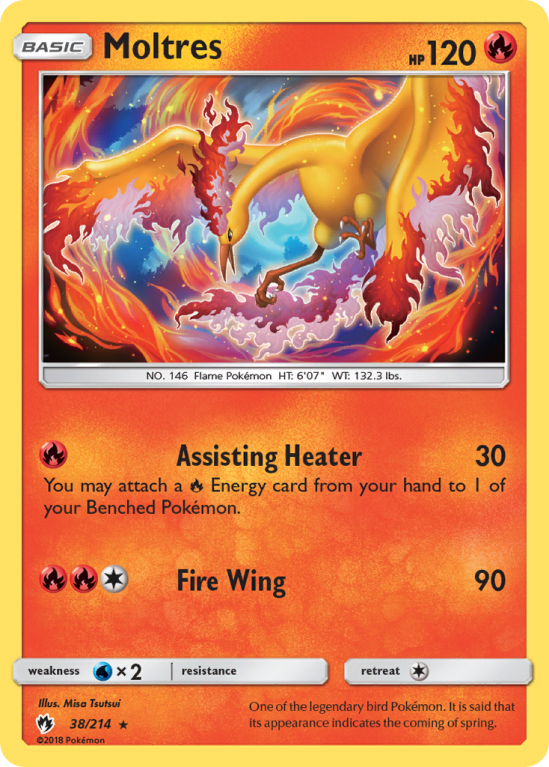 Moltres 38/214 Sun & Moon Lost Thunder