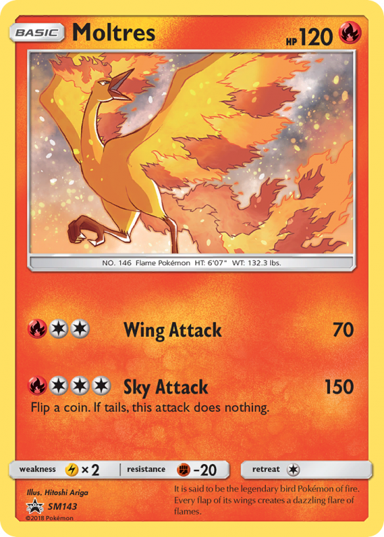 Moltres SM143/156 Sun & Moon SM Black Star Promos