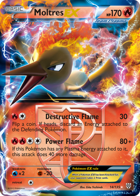 Moltres-EX 14/135 Black & White Plasma Storm