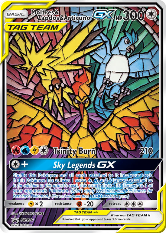 Moltres & Zapdos & Articuno-GX SM210/156 Sun & Moon SM Black Star Promos