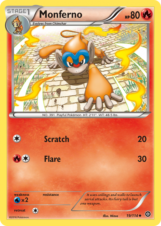Monferno 19/114 XY Steam Siege